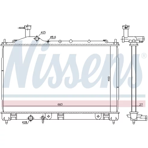 Chladič motora 606181 /NISSENS/ - obr. 4