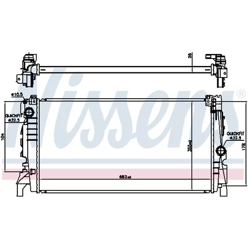 Chladič motora 606247 /NISSENS/ - obr. 4