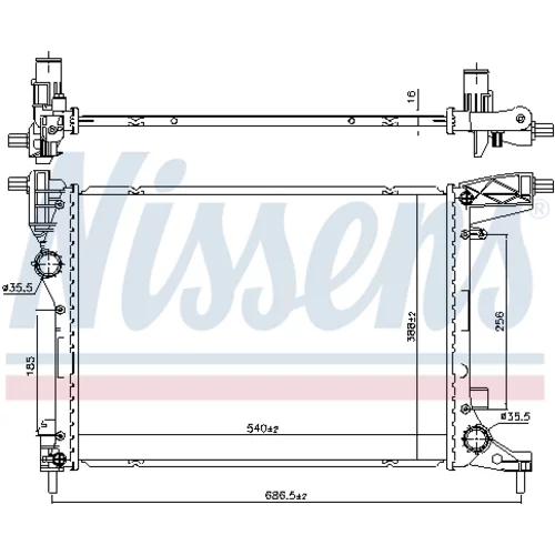 Chladič motora 606277 /NISSENS/ - obr. 1