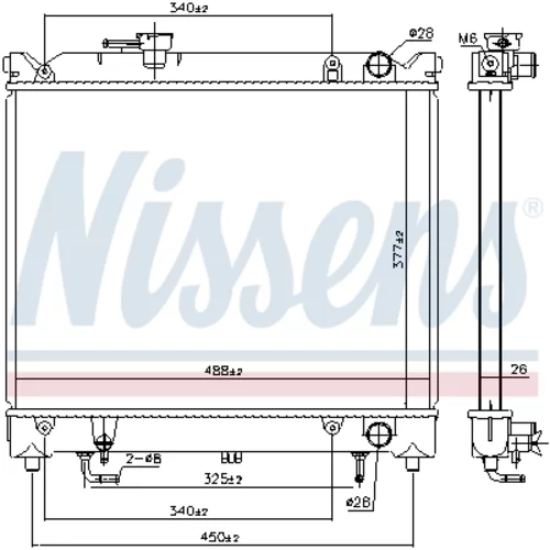 Chladič motora 606692 /NISSENS/ - obr. 5