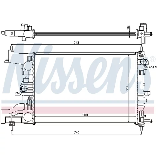 Chladič motora 616903 /NISSENS/ - obr. 4