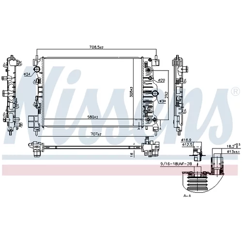 Chladič motora 61715 /NISSENS/ - obr. 4