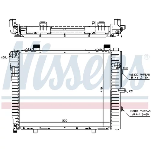 Chladič motora 62712A /NISSENS/ - obr. 4
