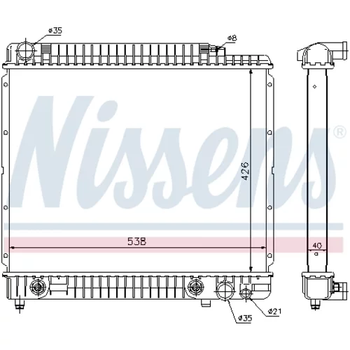 Chladič motora 62724A /NISSENS/ - obr. 4