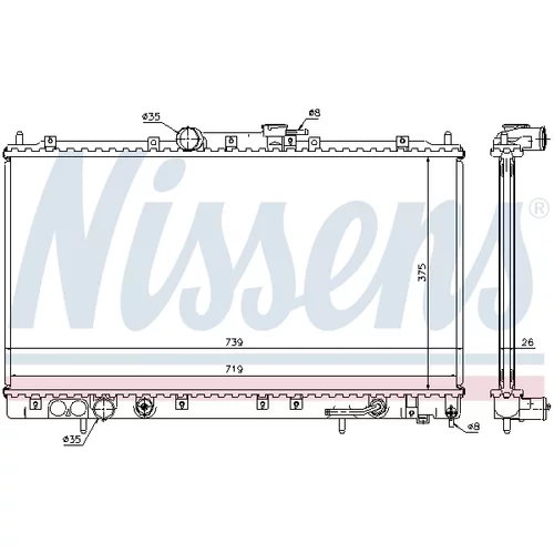 Chladič motora 62869A /NISSENS/ - obr. 5