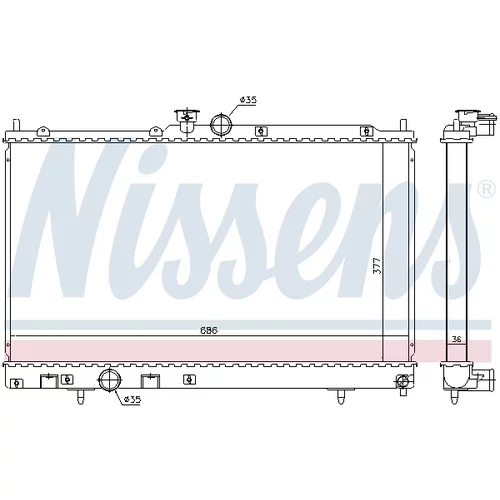 Chladič motora 628956 /NISSENS/ - obr. 4