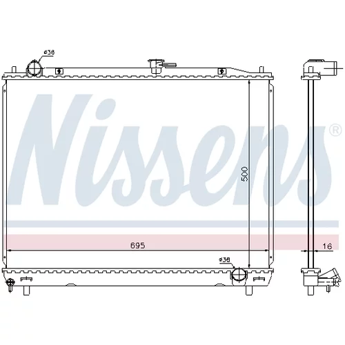 Chladič motora 628962 /NISSENS/ - obr. 4