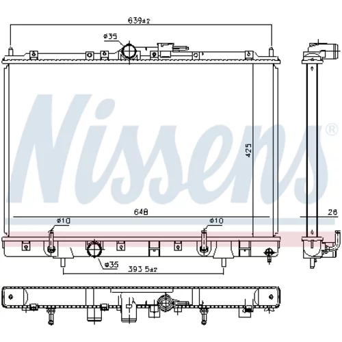 Chladič motora 628986 /NISSENS/ - obr. 4