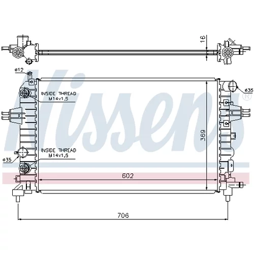 Chladič motora 63027A /NISSENS/ - obr. 5