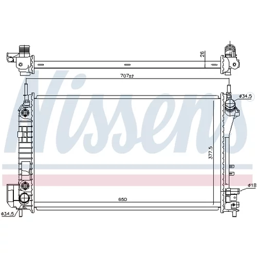 Chladič motora 630703 /NISSENS/ - obr. 4