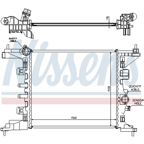 Chladič motora 630734 /NISSENS/ - obr. 4