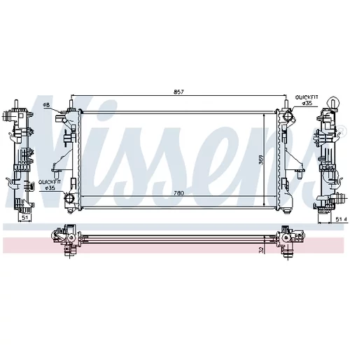 Chladič motora 63565 /NISSENS/ - obr. 4