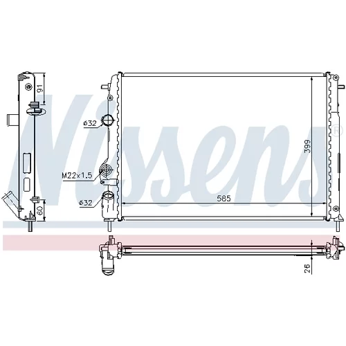 Chladič motora 63896A /NISSENS/ - obr. 5