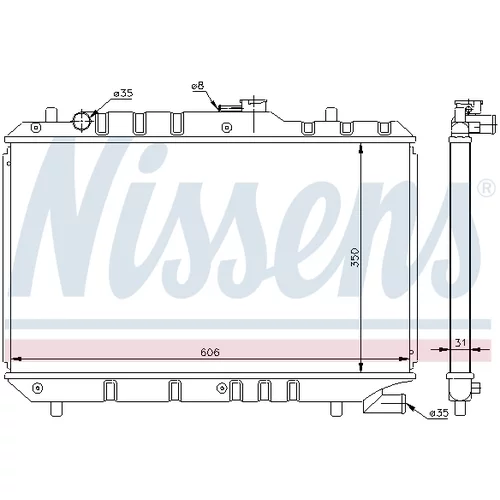 Chladič motora NISSENS 64168