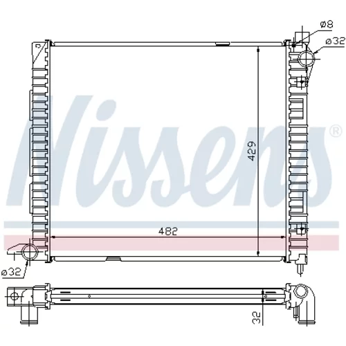 Chladič motora 64300A /NISSENS/ - obr. 4