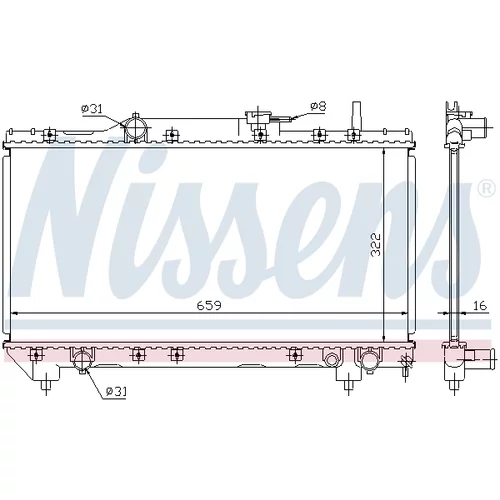 Chladič motora 64838A /NISSENS/ - obr. 4