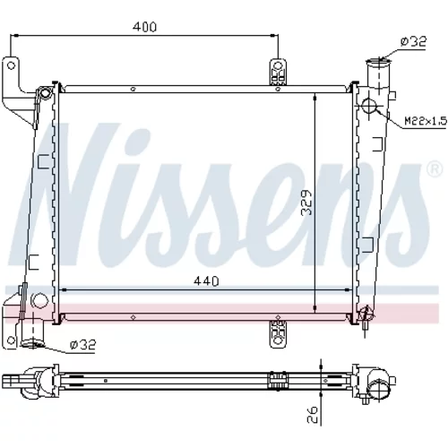 Chladič motora 65561A /NISSENS/ - obr. 4
