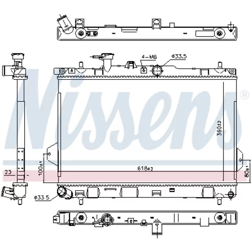 Chladič motora 67481 /NISSENS/ - obr. 4