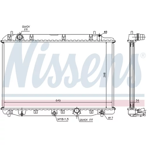 Chladič motora 68602A /NISSENS/ - obr. 7