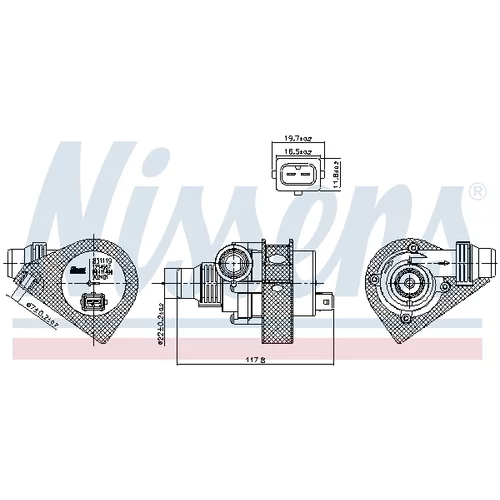 Vodné čerpadlo, chladenie motora 831059 /NISSENS/ - obr. 5
