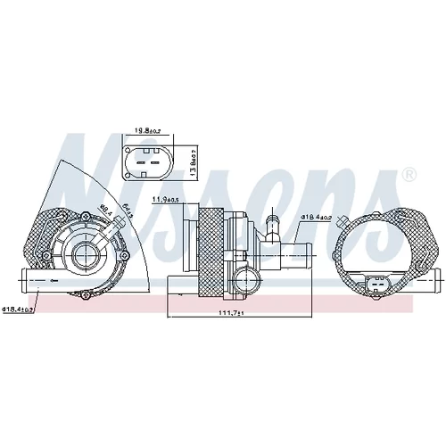 Vodné čerpadlo, chladenie motora 831118 /NISSENS/ - obr. 5