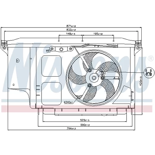 Ventilátor chladenia motora 85007 /NISSENS/ - obr. 5