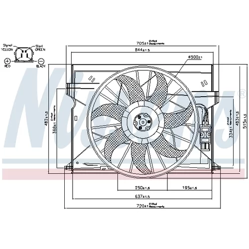 Ventilátor chladenia motora NISSENS 85077