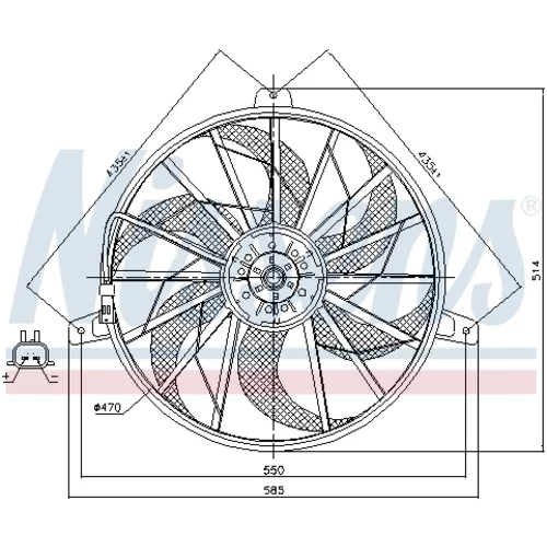 Ventilátor chladenia motora 85512 /NISSENS/ - obr. 5