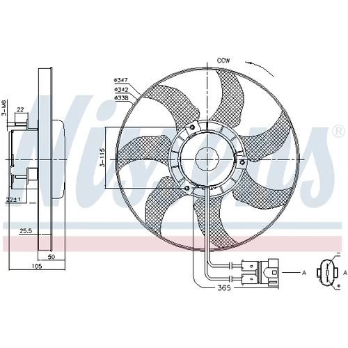 Ventilátor chladenia motora 85749 /NISSENS/ - obr. 5