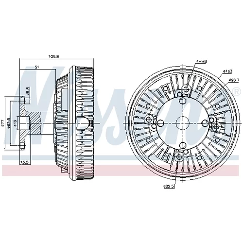 Spojka ventilátora chladenia 86047 /NISSENS/ - obr. 5