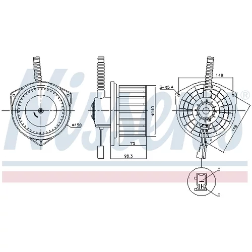 Vnútorný ventilátor NISSENS 87753