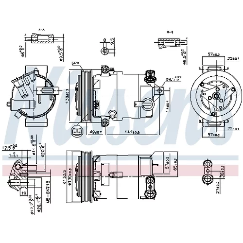 Kompresor klimatizácie 890057 /NISSENS/ - obr. 5