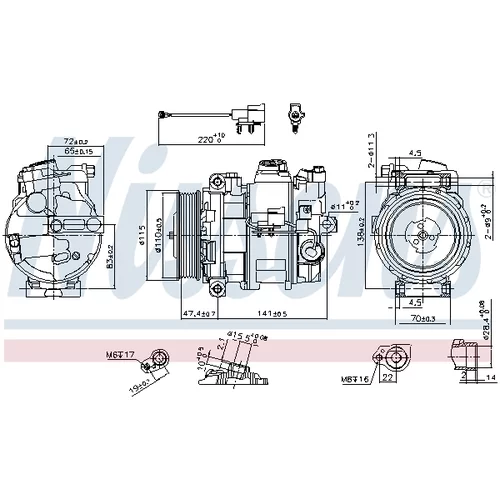 Kompresor klimatizácie 890306 /NISSENS/ - obr. 5