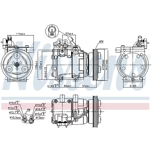 Kompresor klimatizácie 89274 /NISSENS/ - obr. 4
