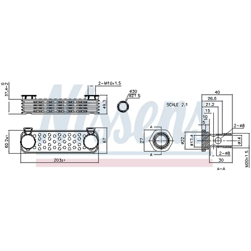 Chladič motorového oleja 90997 /NISSENS/ - obr. 6