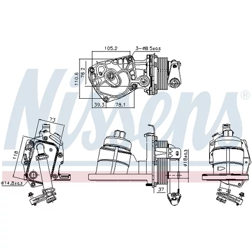 Chladič motorového oleja 91325 /NISSENS/ - obr. 4