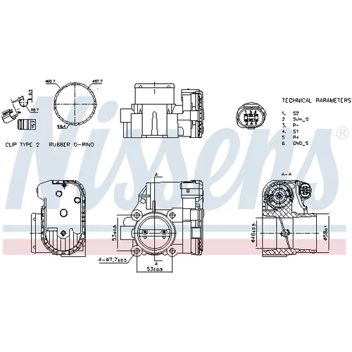 Hrdlo škrtiacej klapky 955093 /NISSENS/ - obr. 6