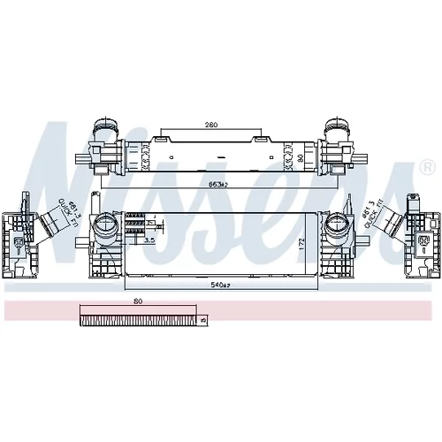 Chladič plniaceho vzduchu 961591 /NISSENS/ - obr. 5
