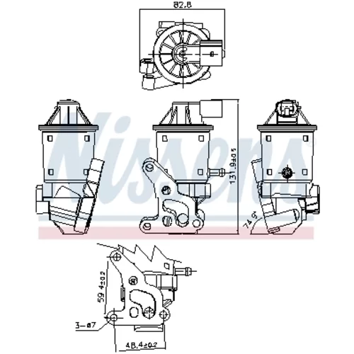 EGR ventil 98152 /NISSENS/ - obr. 6