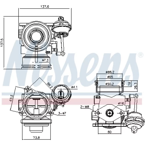 EGR ventil 98162 /NISSENS/ - obr. 7