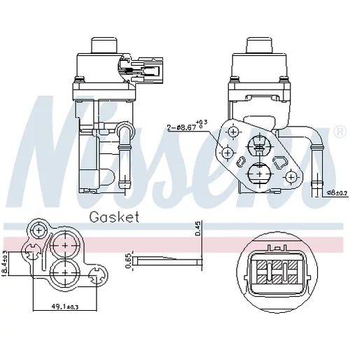 EGR ventil 98168 /NISSENS/ - obr. 6