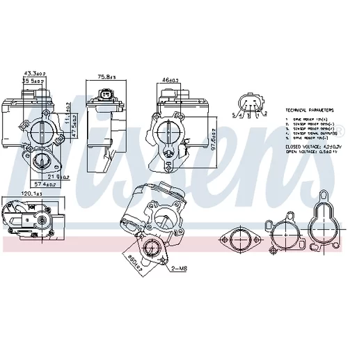 EGR ventil 98261 /NISSENS/ - obr. 6