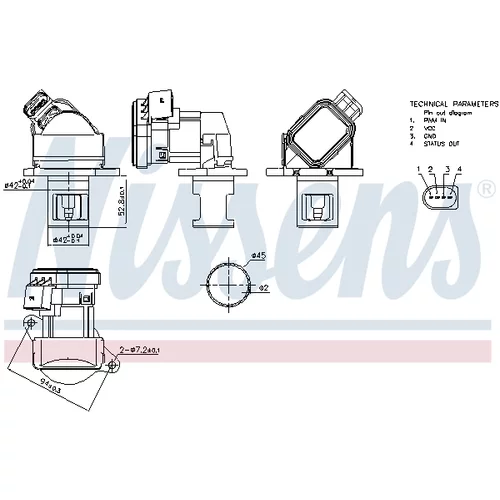 EGR ventil 98438 /NISSENS/ - obr. 5