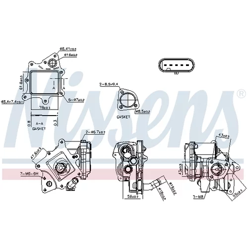 EGR ventil 98524 /NISSENS/ - obr. 6