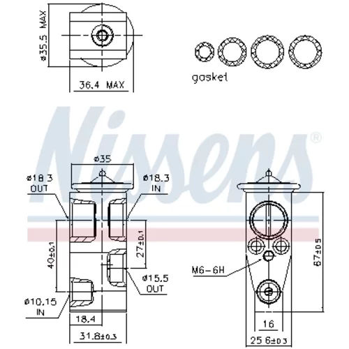 Expanzný ventil klimatizácie 999496 /NISSENS/ - obr. 5