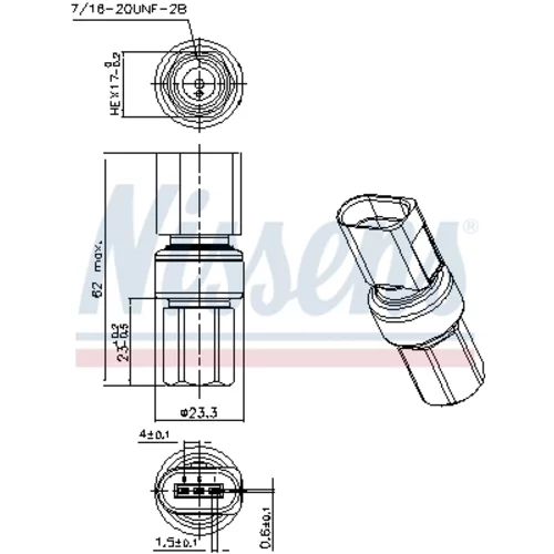 Tlakový spínač klimatizácie 301098 /NISSENS/ - obr. 5