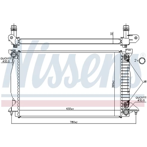 Chladič motora 60303A /NISSENS/ - obr. 5