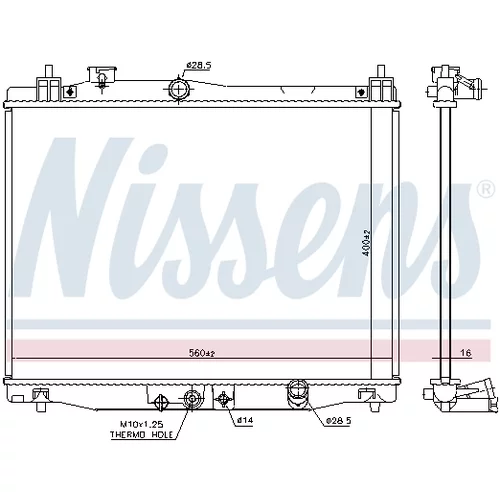Chladič motora 606707 /NISSENS/ - obr. 4