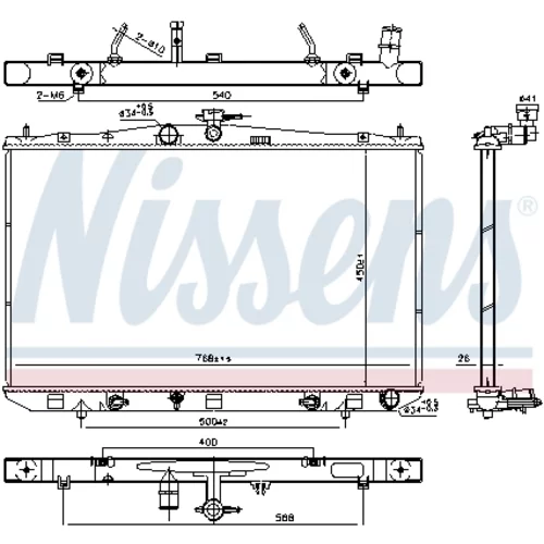 Chladič motora 606822 /NISSENS/ - obr. 5