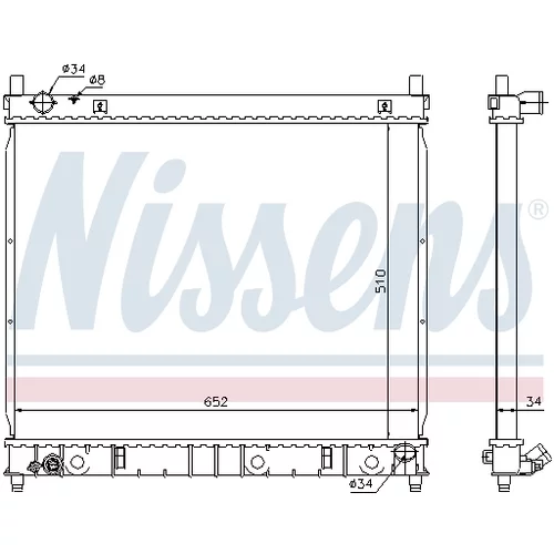 Chladič motora 61642 /NISSENS/ - obr. 4